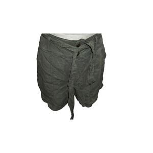 Abercrombie & Fitch Olive Green Utility Belted Shorts Women’s Size Large